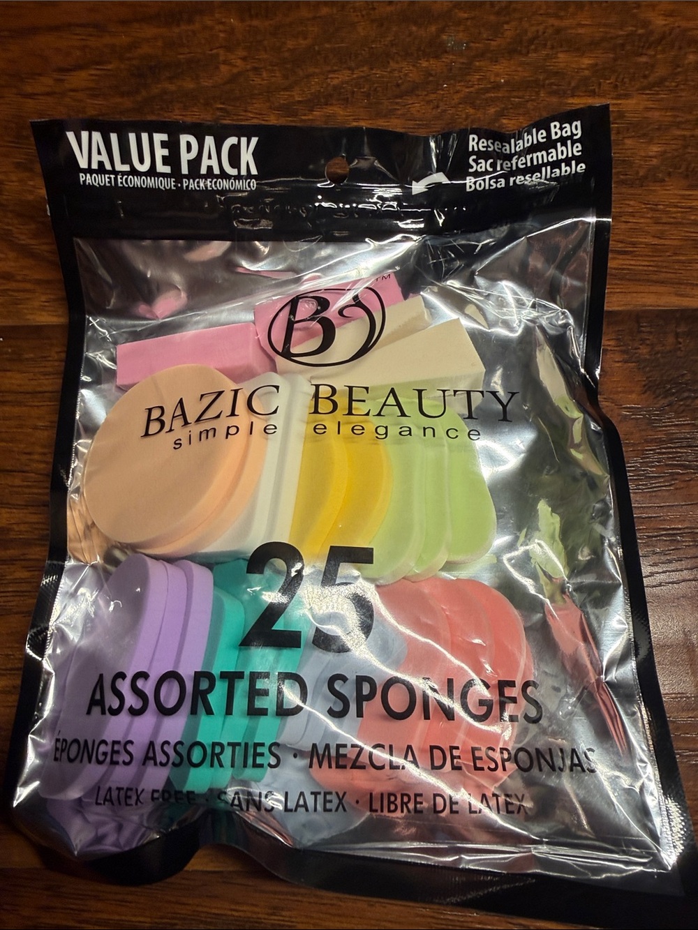 Bazic Beauty Assorted Makeup Sponges - Pastel Multicolor Value Pack. New in pack